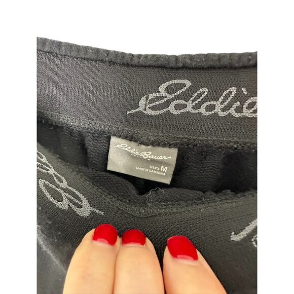 Eddie Bauer Black Lounge Jogger Sweatpants Men's Size Medium - Picture 3 of 8